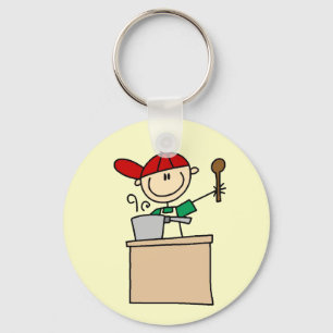 Porte-clés Cuisinier bonhomme allumette masculin