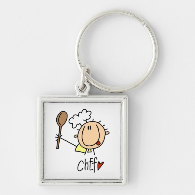 Porte-clés Cuisinier masculin (Devant)