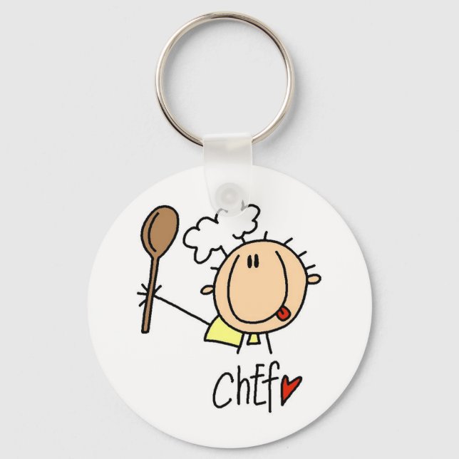 Porte-clés Cuisinier masculin (Recto)
