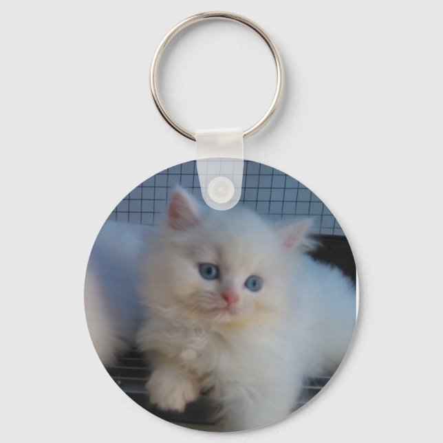 PORTE-CLÉS CUITE CHAT BLANC CUISINE PERSIAN (Recto)
