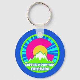 Porte-clés Cuivre Mtn Colorado neon montagnes porte - clé