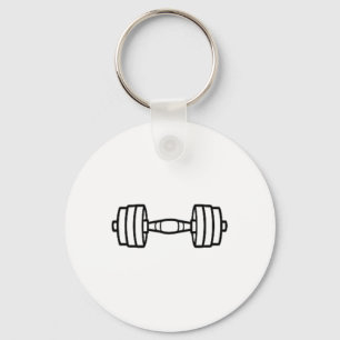 Porte-clés Culturisme Sport Minimaliste Haltère Simple