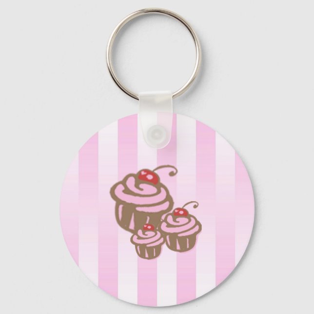 Porte-clés Cupcake et Candy rose Clavier (Recto)