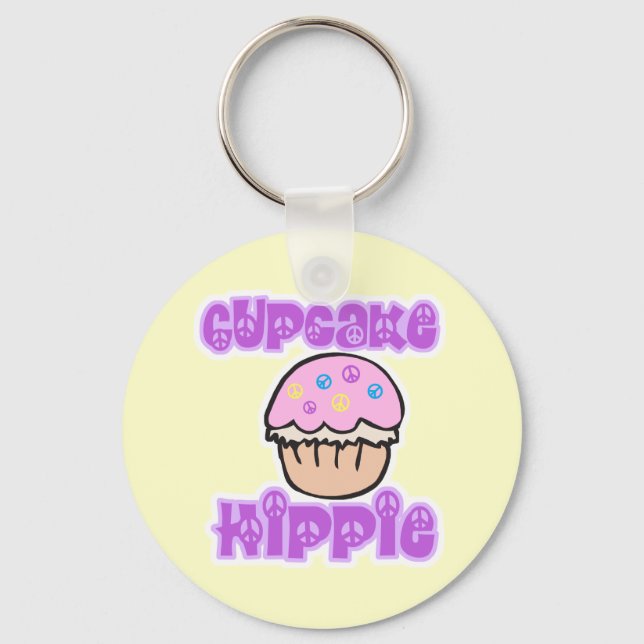 Porte-clés Cupcake Hippie (Recto)