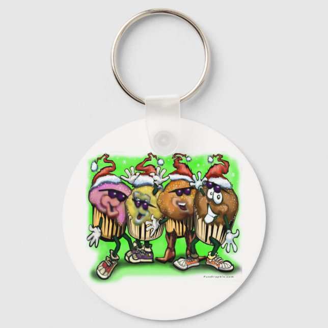 Porte-clés CupCake Noël (Recto)