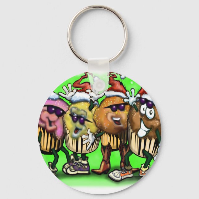 Porte-clés CupCake Noël (Recto)