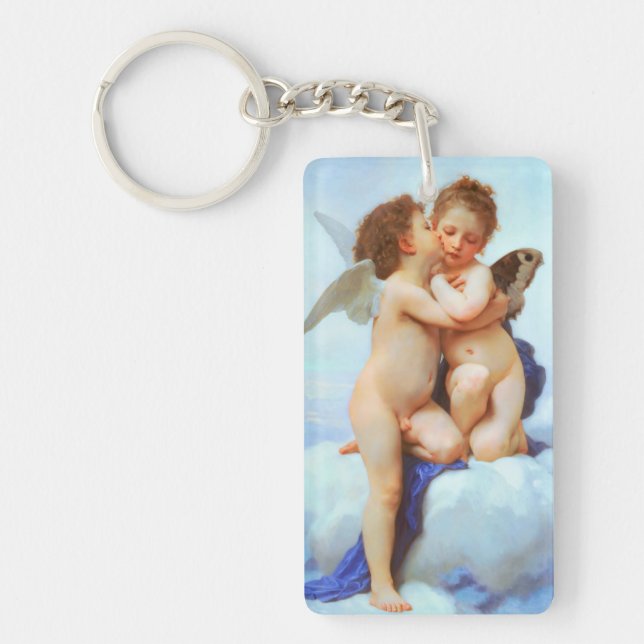 Porte-clés Cupidé et psychique en tant qu'enfant (Devant)