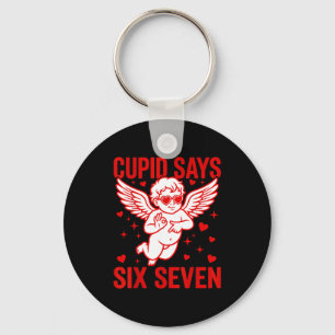 Porte-clés Cupidon de la Saint-Valentin dit six sept Mème Fil