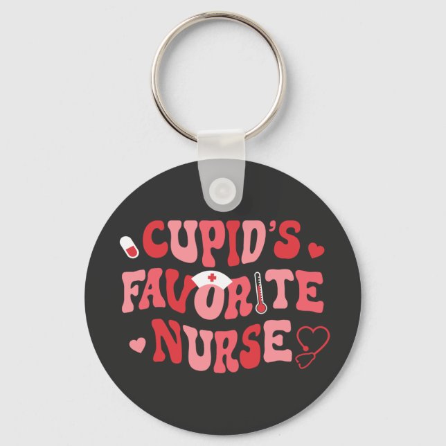 Porte-clés Cupids Infirmière préférée (Recto)