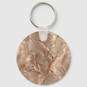 Porte-clés Cupper Rose Cacked, Textures Métalliques