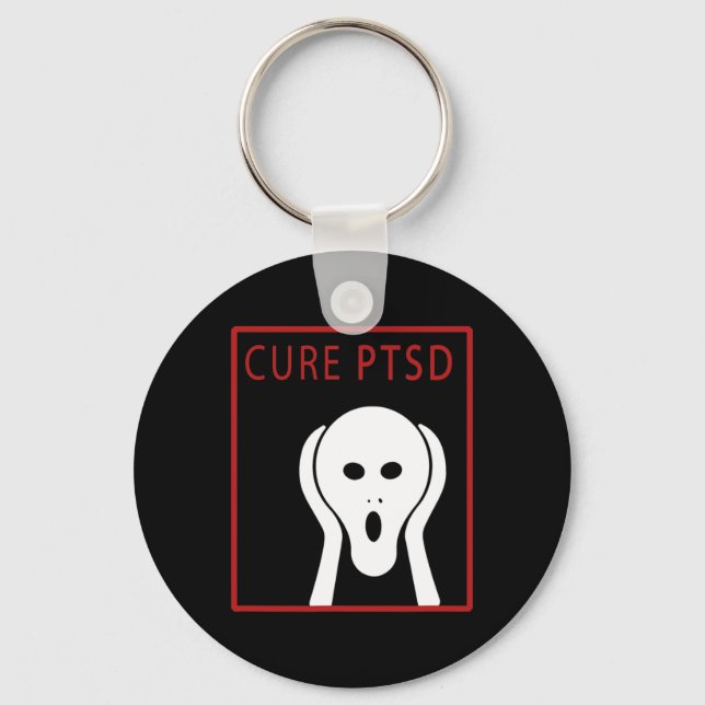 Porte-clés Cure Ptsd Sensibilisation 2 Post-Traumatique Stres (Recto)