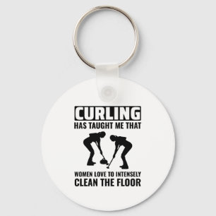 Porte-clés Curling en pierre hiver Curler sport glace