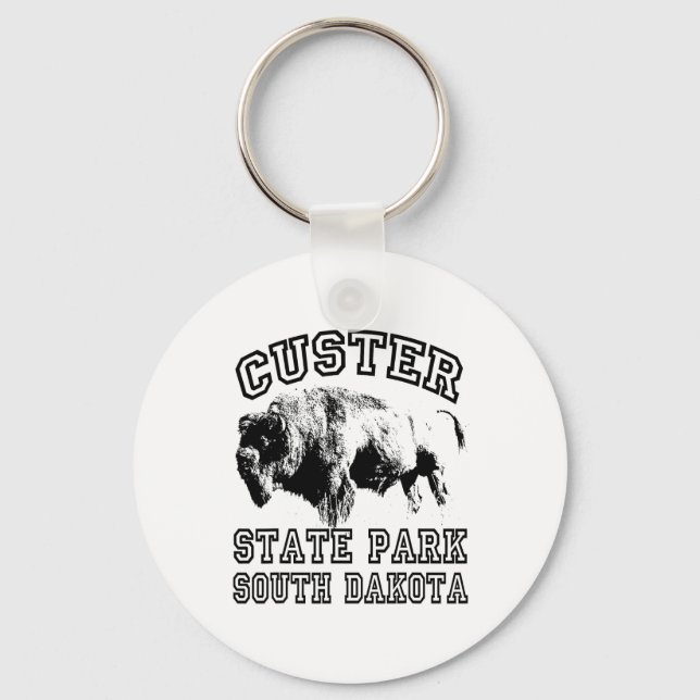 Porte-clés Custer State Park Dakota du Sud Buffles Nature Ran (Recto)