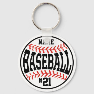 Porte-clés Custom Baseball Player Button  Baseball Team