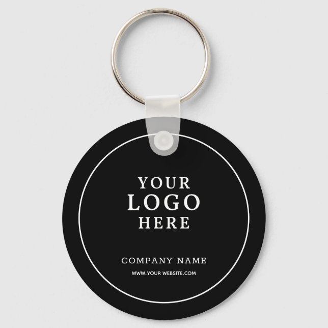 Porte-clés Custom Black Business Logo Qr Code Promotional   (Recto)