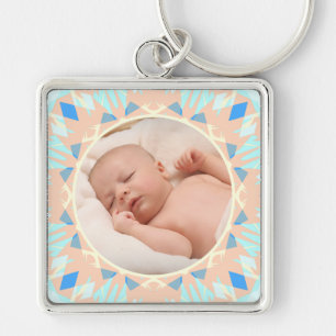 Porte-clés Custom Blue Fête des Mères Nouvelle maman Bébé Cad