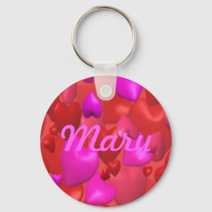 Porte-clés Custom Colorful Hearts Key Chain