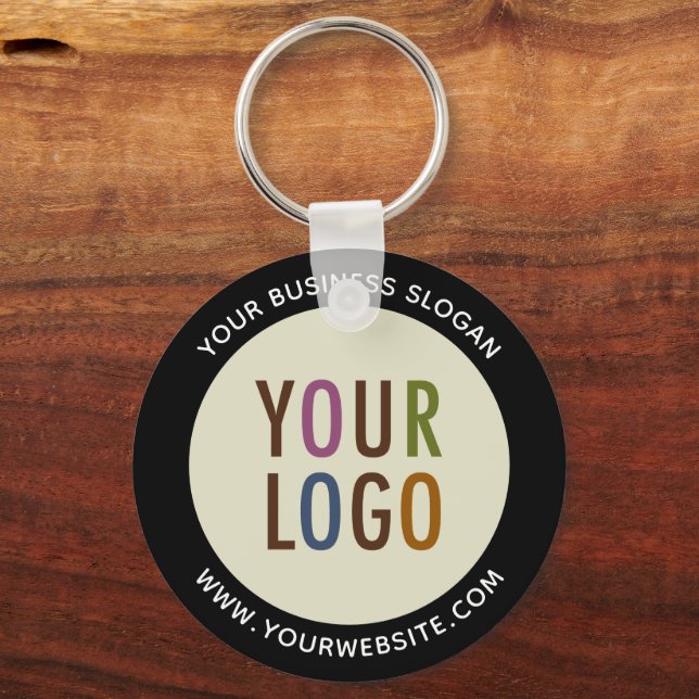 Porte-clés Custom Company Logo Button Keychain No Minimum (Recto)