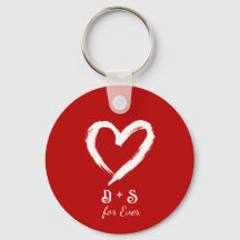 Custom Couple Valentine Keychain