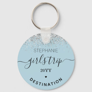 Porte-clés Custom Girls Trip Girls Weekend Glitter Confetti