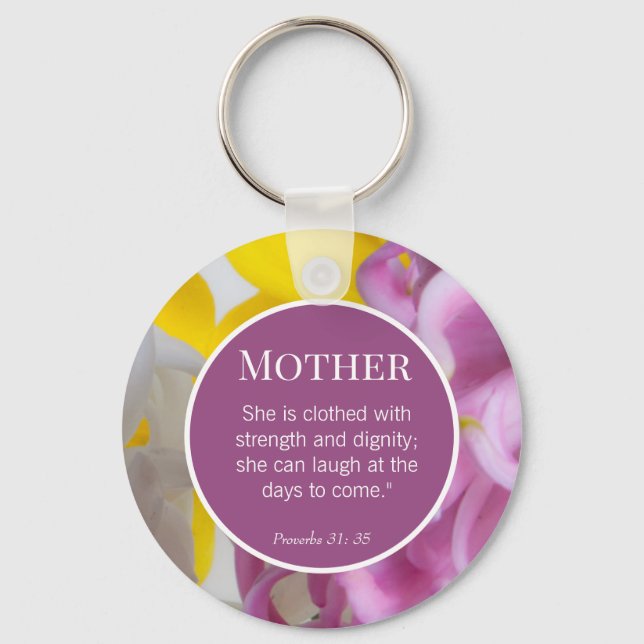 Porte-clés Custom Mother Day Bible Verses (Recto)