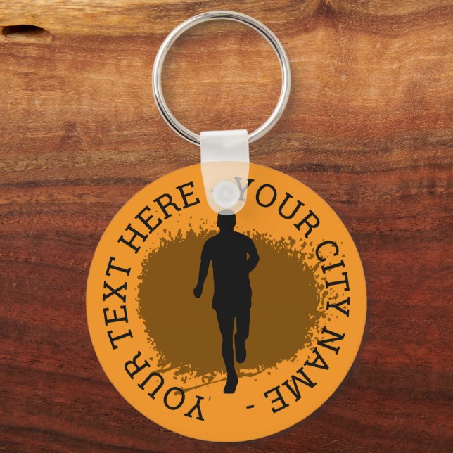 Porte-clés Custom mud run event keychain gift (Recto)