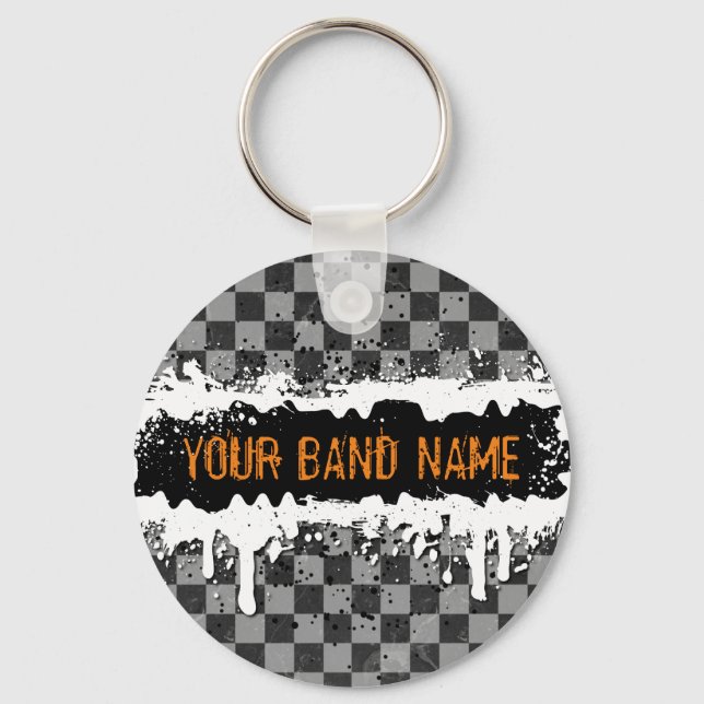 Porte-clés Custom Name Band Merch Punk Rock Music Musician (Recto)