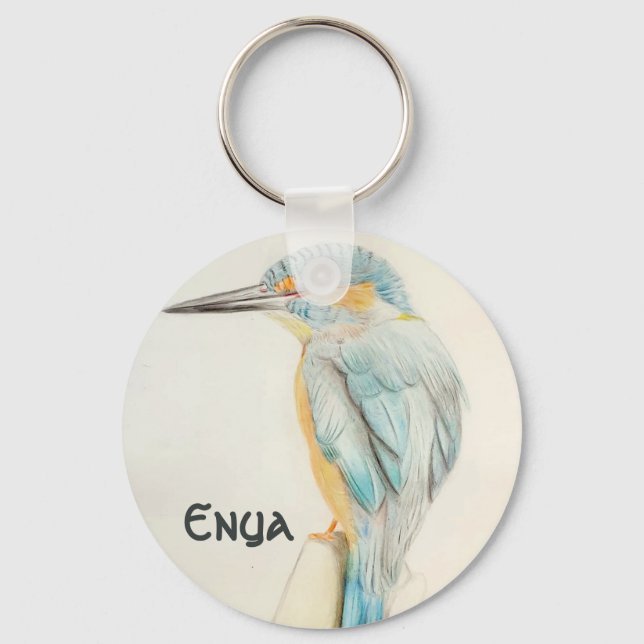 Porte-clés Custom Name Beautiful Bird  Key Ring (Recto)