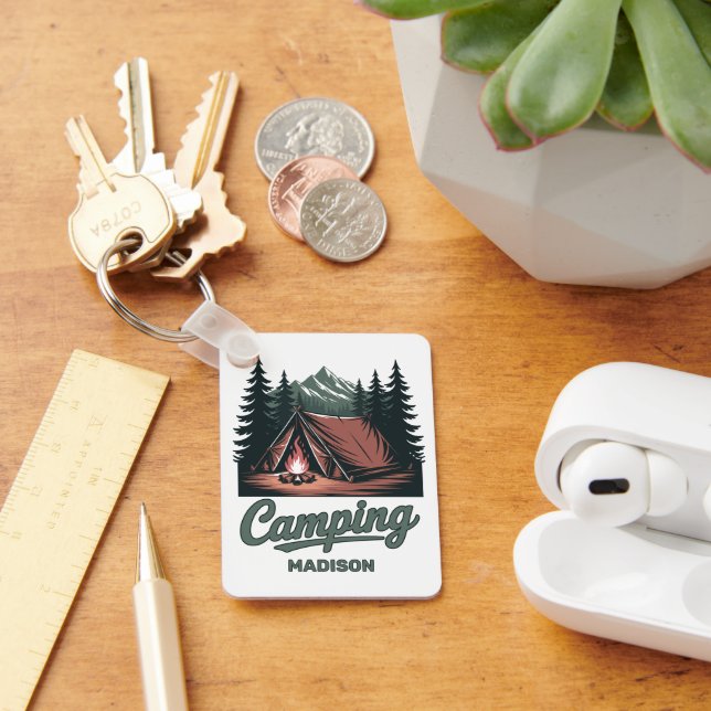 Porte-clés Custom Name Camping (Bureau)