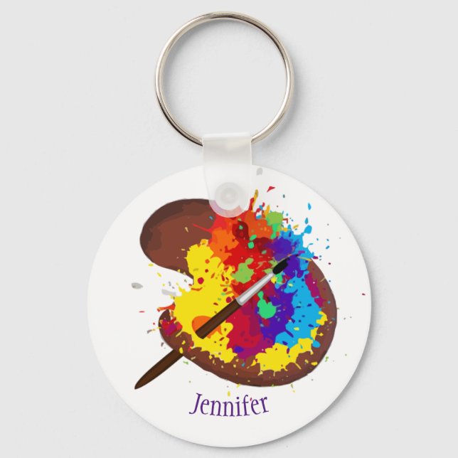 Porte-clés Custom Name Personalized Artist Painter Art (Recto)