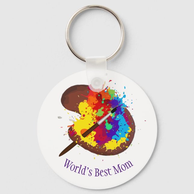Porte-clés Custom Name Personalized Artist Painter Art Mom (Recto)