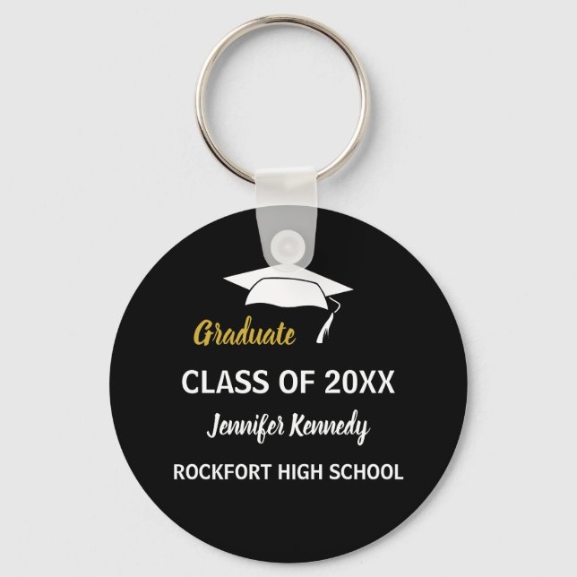 Porte-clés Custom name school graduate class of graduation  (Recto)
