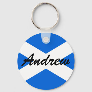 Porte-clés Custom Name Scottish Flag kccn