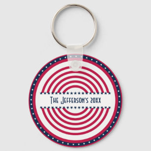 Porte-clés Custom Named Patriot Red White Blue