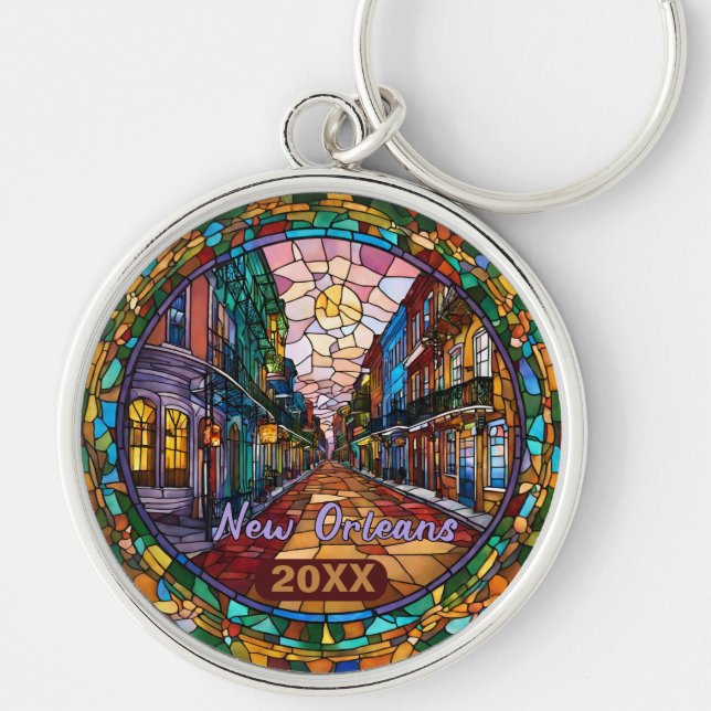 Porte-clés Custom New Orleans Bourbon Street Donnée (Devant)