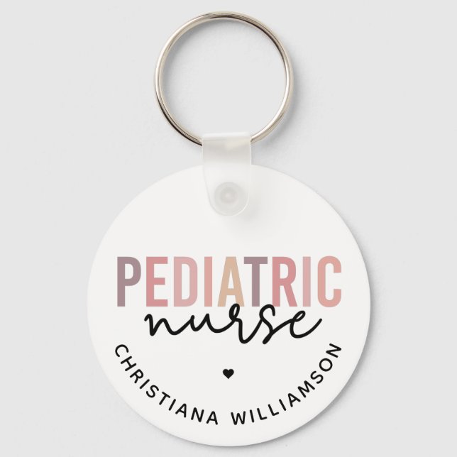 Porte-clés Custom Pediatric Nurse PEDS Nurse Pediatrics Nurse (Recto)