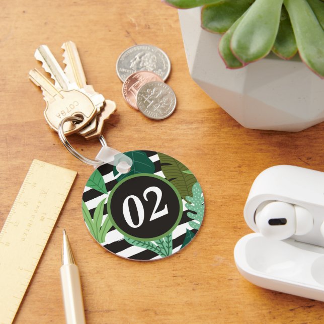 Porte-clés Custom Personalized Modern Minimalist Keychain (Bureau)