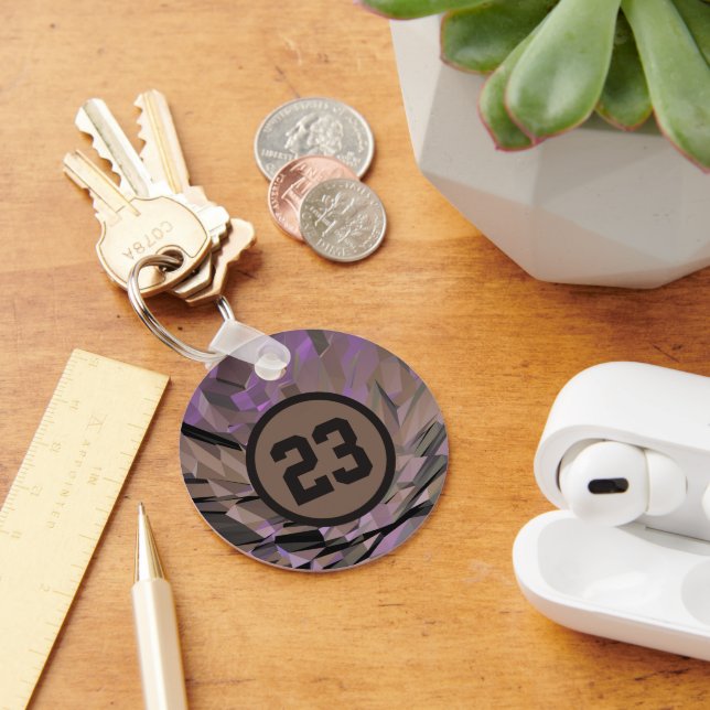 Porte-clés Custom Personalized Modern Minimalist Keychain (Bureau)