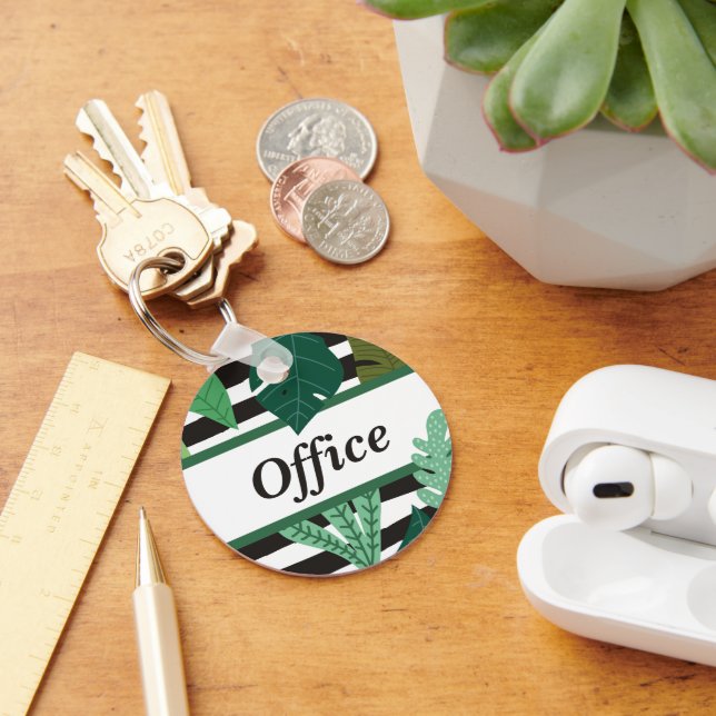 Porte-clés Custom Personalized Modern Minimalist Keychain (Bureau)