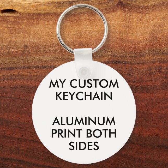 Porte-clés Custom Personalized ROUND ALUMINUM PHOTO KEYCHAIN (Recto)
