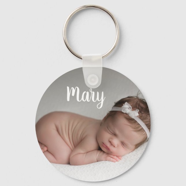 Porte-clés Custom photo and name keychain personalized (Recto)