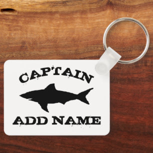 Porte-clés Custom photo keychain with shark fish silhouette