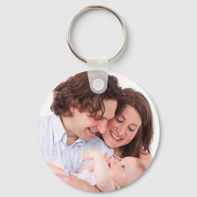 Porte-clés Custom photo simple minimalist family keychain (Recto)