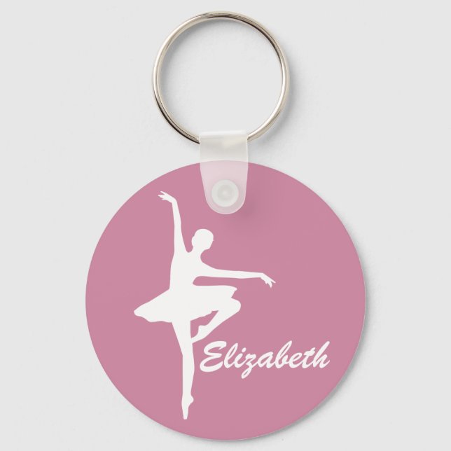 Porte-clés Custom Pink Ballerina (Recto)