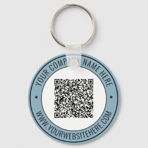 Porte-clés Custom QR Code and Text Keychain - Promotional