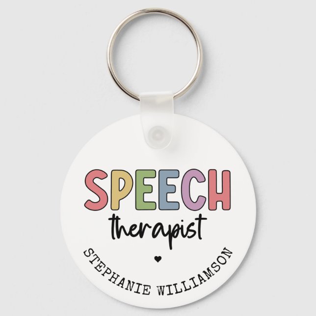 Porte-clés Custom SLP Speech Pathologist Speech Therapist (Recto)