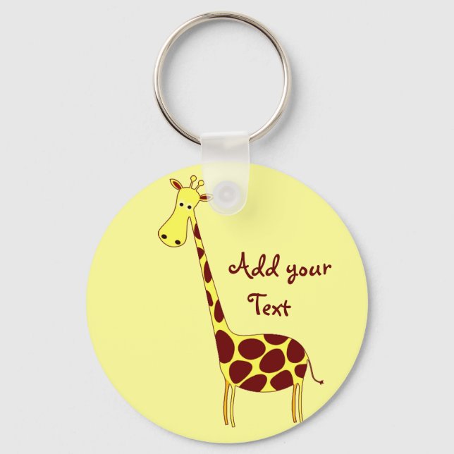 Porte-clés Customise-Le ! Cute Giraffe Design (Verso)