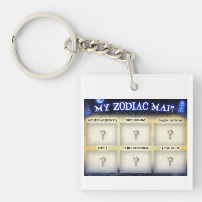 Porte-clés Customisez ce porte - clé chez ZodiacMap.com (Devant)