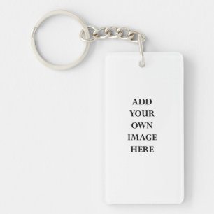 Porte-clés customisez votre porte - clé rectangulaire latér