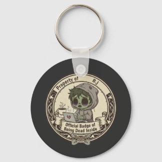 Porte-clés Customizable Dead Inside Badge 